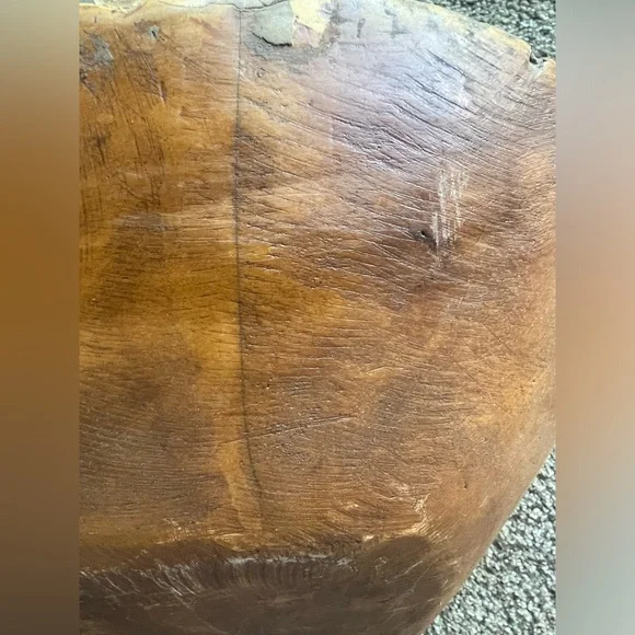 24HR‼️1800s Antique Americana Primitive Heavy Hand Carved Dough Bowl - Picture 10 of 12